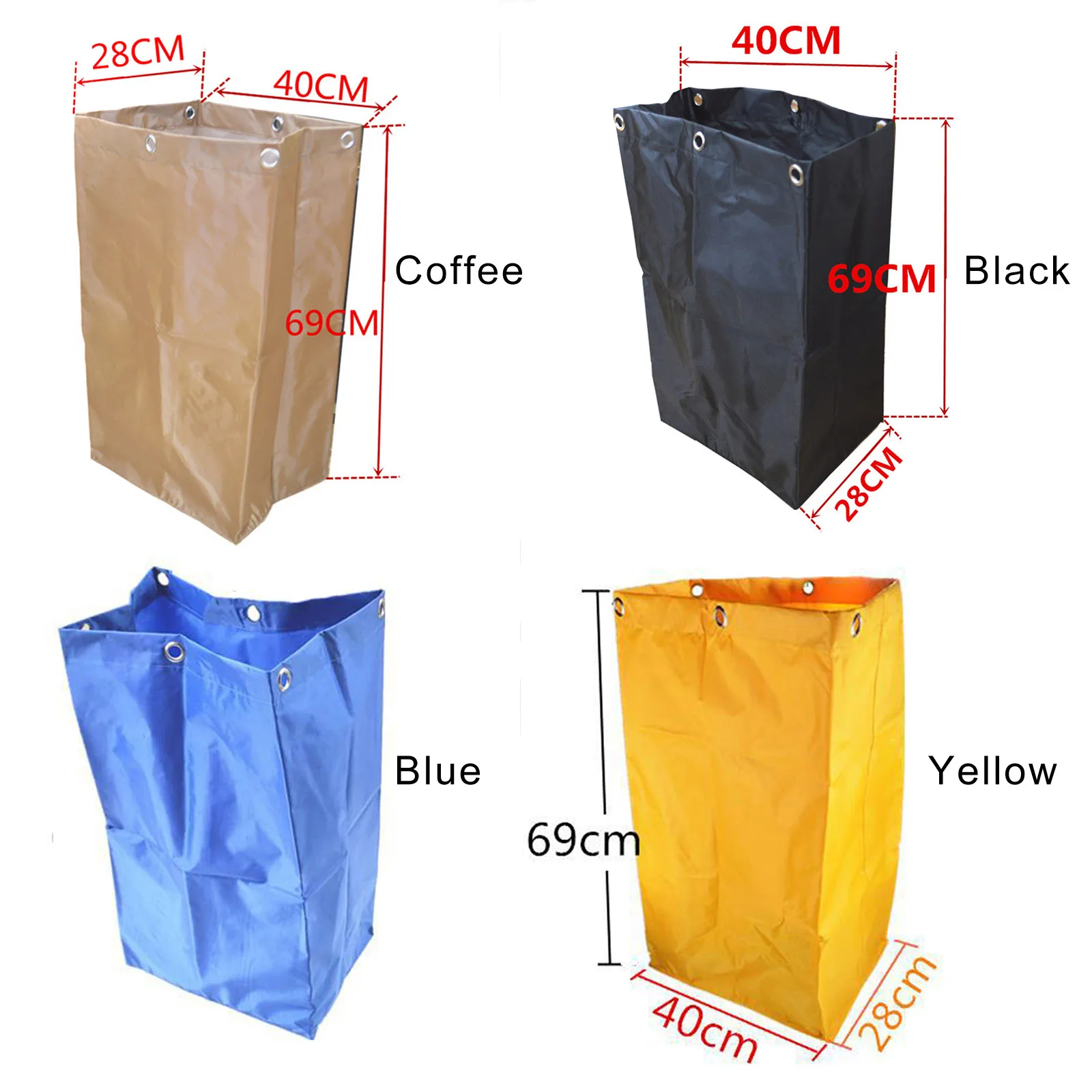 

Newly Waterproof Multifunctional Cleaning Bag with High Capacity Housekeeping Thickened Cleaning Cart Bags S66