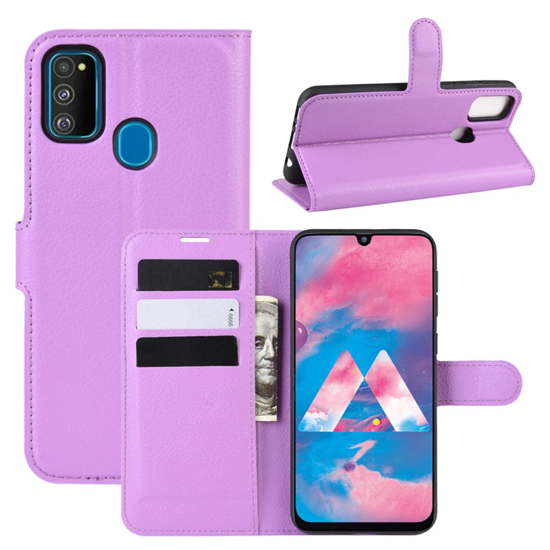 Purple Для samsung M30s Чехол Флип Роскошный кошелек ПУ мешки кожаные для телефона для samsung Galaxy M30s M 30S SM-M307F M307 M307F задняя крышка - Цвет: Purple