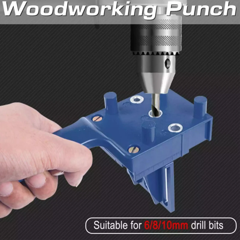 

Quick Wood Doweling Jig 6/8/10mm Drill Bit Handheld Wood Drilling Doweling Hole Saw Drills Guide Hole Locator For Carpentry