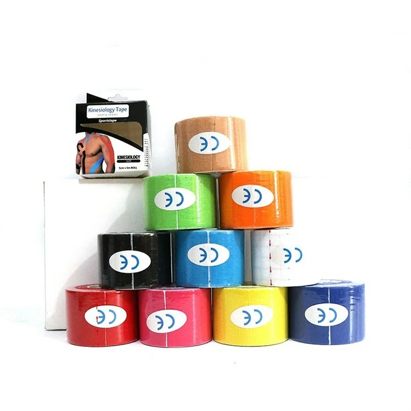 

2Size Kinesiology Tape Athletic Tape Sport Recovery Tape Strapping Gym Fitness Tennis Running Knee Muscle Protector Scissor