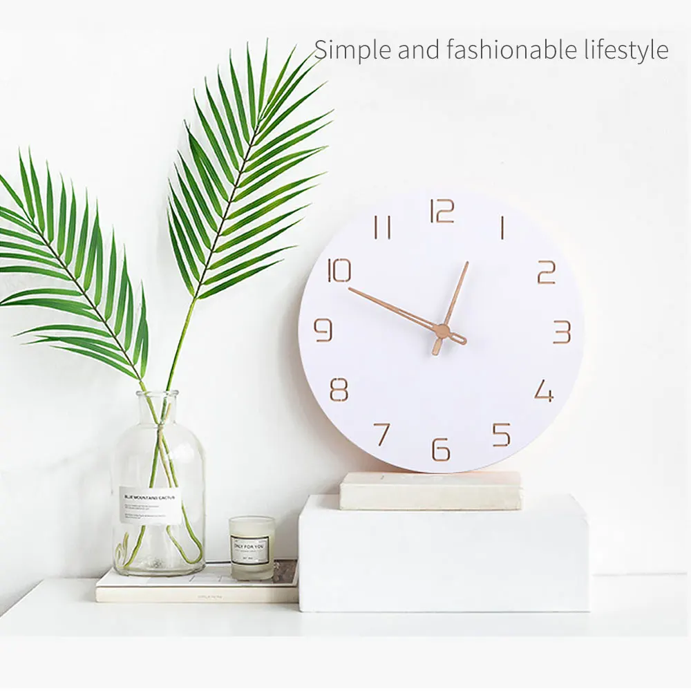Скандинавские 3D деревянные большие настенные часы современный дизайн домашний