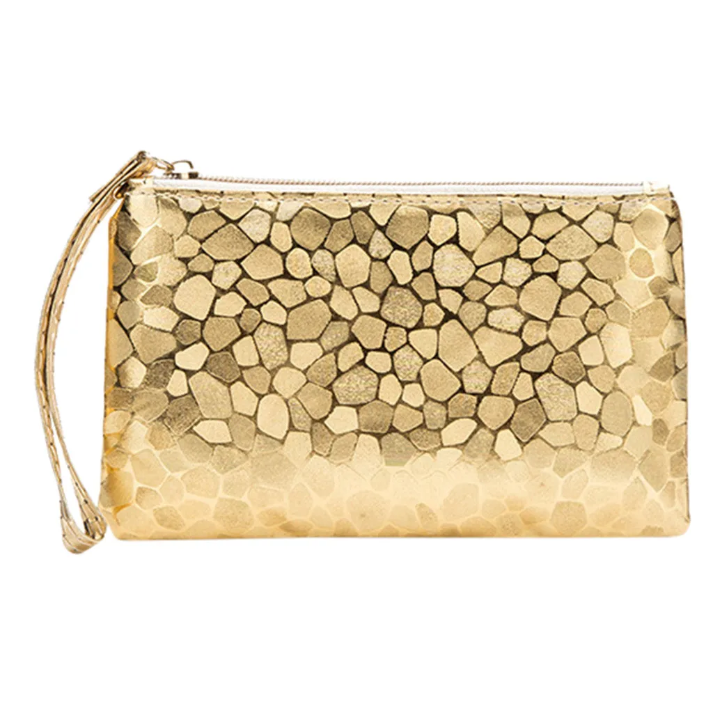 Женский клатч с каменным узором женский блестками новинка 2019 маленький кошелек