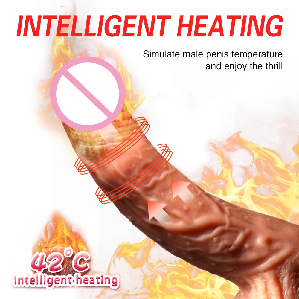 Реалистичный фаллоимитатор вибратор с электрическим подогревом большой пенис