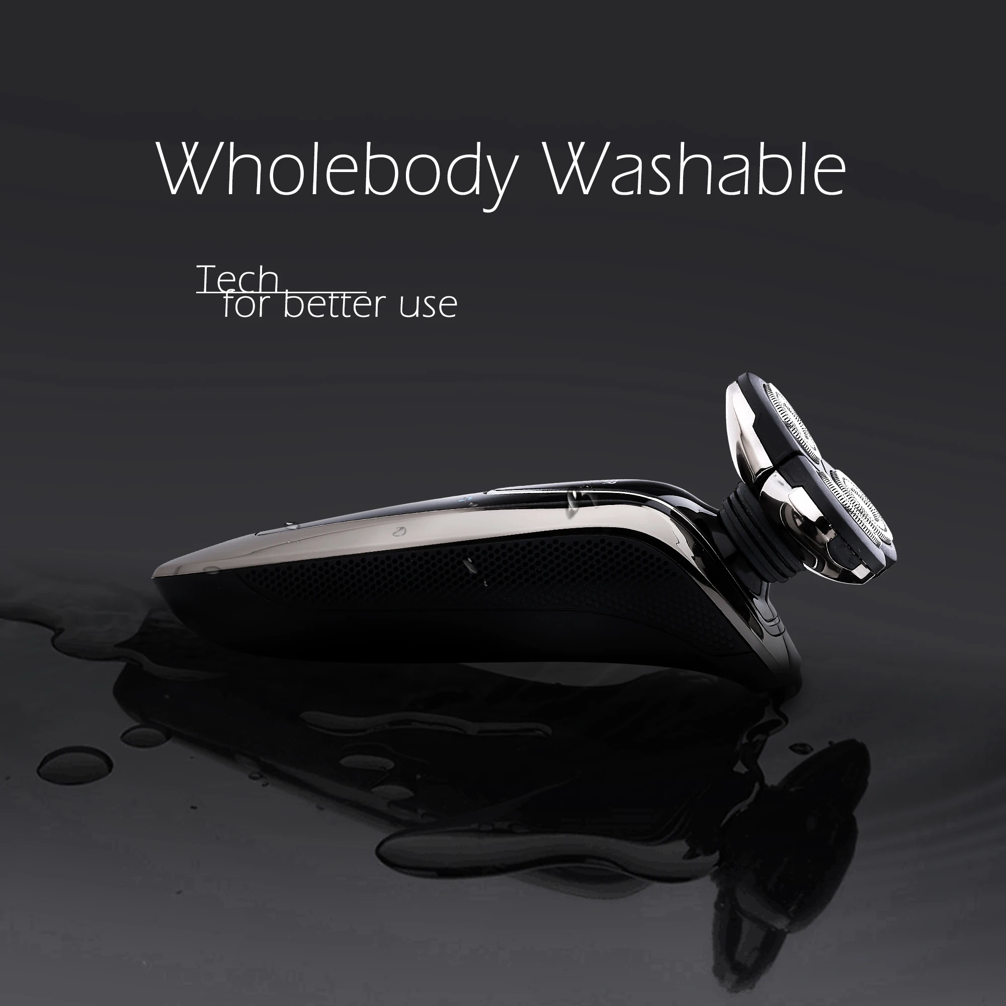 электро Мужская бритва для бороды сухой и влажный Электрическая триммер станки