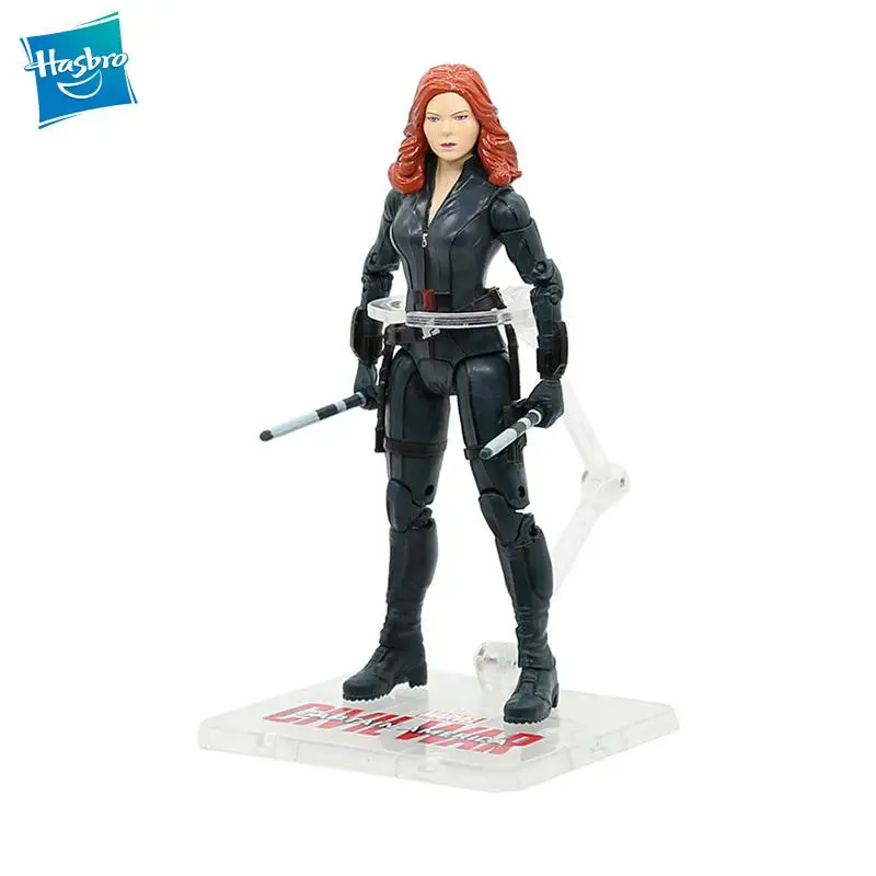 

18cm Original HASBRO Marvel The Avengers Black Widow Movable joints Move Action Anime figures For Children Model Toys