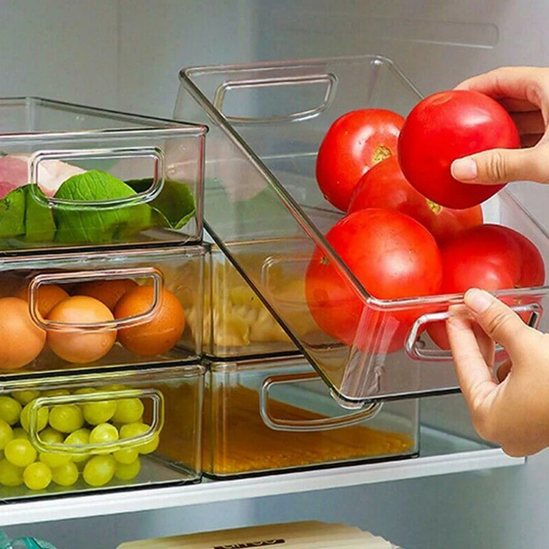 

High Quality Refrigerator Food Storage Drawer Shelf Fresh Box Pantry Food Freezer Organizer Refrigerator Organizer Storage Home