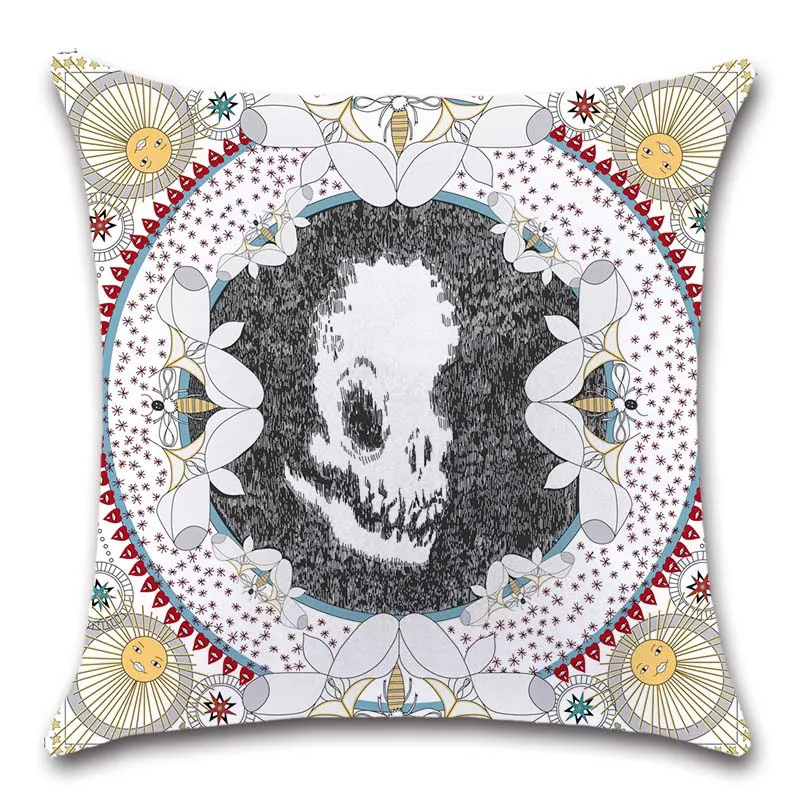 Таро геометрические декоративные белые тканевые чехлы на подушку декоративный