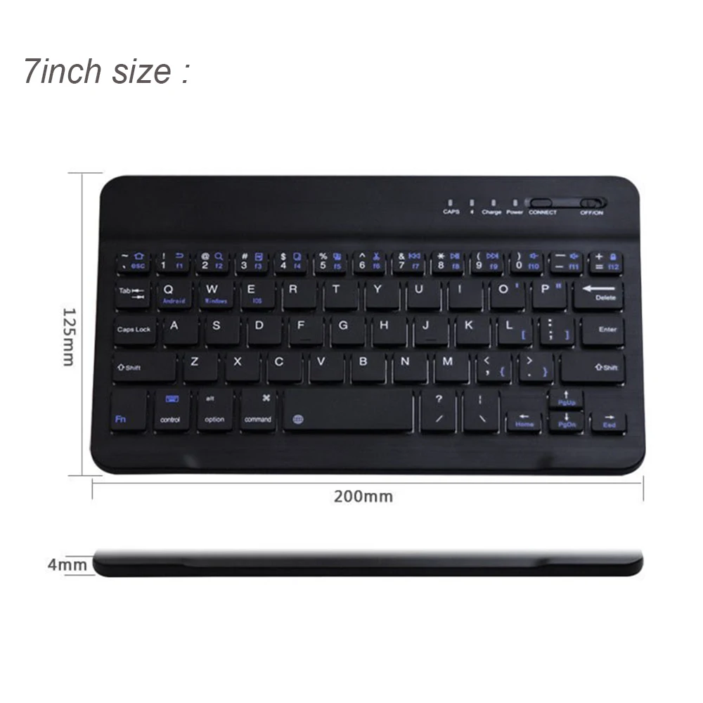 Zienstar ультра тонкая " 10" Беспроводная Bluetooth клавиатура для IPAD, MACBOOK, ноутбука, компьютера и планшета, перезаряжаемая батарея