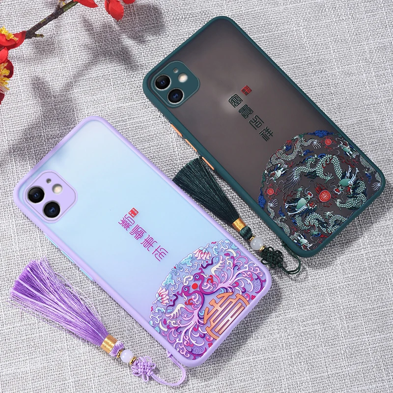Чехол для телефона в китайском стиле iPhone 13 12 Mini 11 Pro XS Max X XR 6 6S 7 8 Plus SE 2020 Ping An Joy с