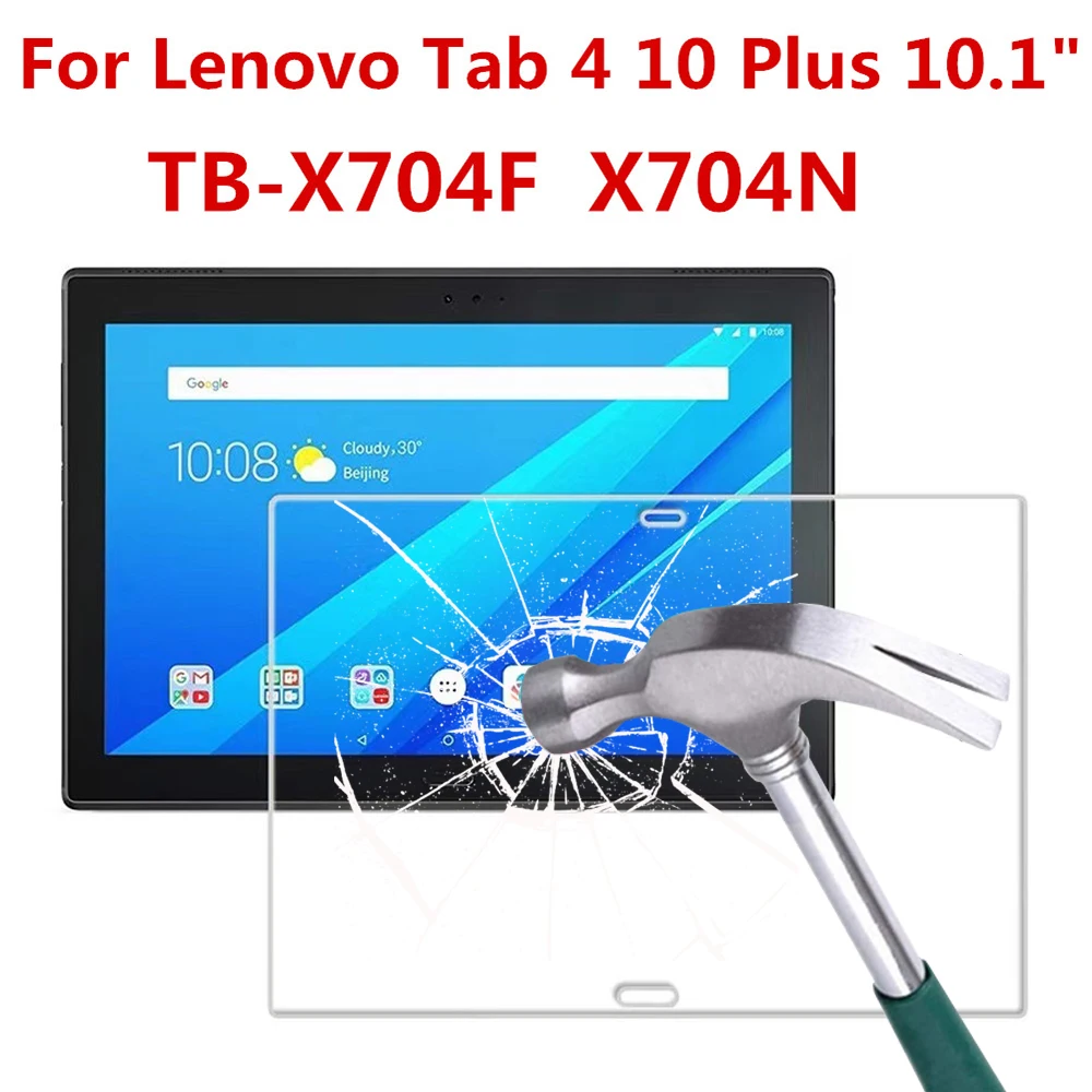 

9H Hardness Tempered Glass Screen Protector For Lenovo Tab 4 10 Plus TB-X704F X704N 10.1 Inch Anti Scratch Clear Protective Film