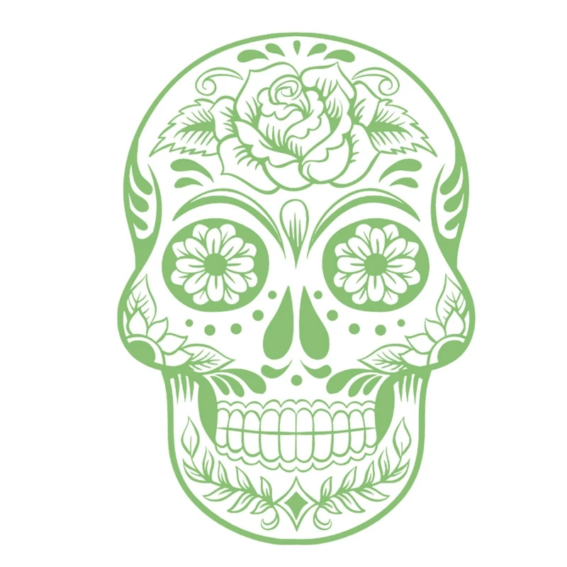 

Skull Rose Patch Luminous Stickers Heat transfer printing Noctilucent Iron on Patches for Clothing Fluorescent Strange things