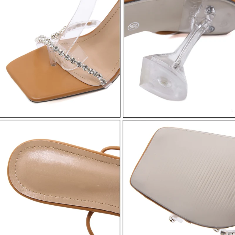 

Women Sandals Shoes New 2021 Fashion Ankle Strap High Heels Female Spike Heels Sandals Woman Slides For Ladies Pumps Shoes