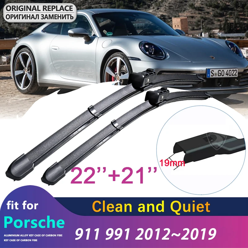 

for Porsche 911 991 2012~2019 2013 2014 2015 2016 2017 2018 Car Wiper Blades Front Windscreen Windshield Wipers Car Accessories