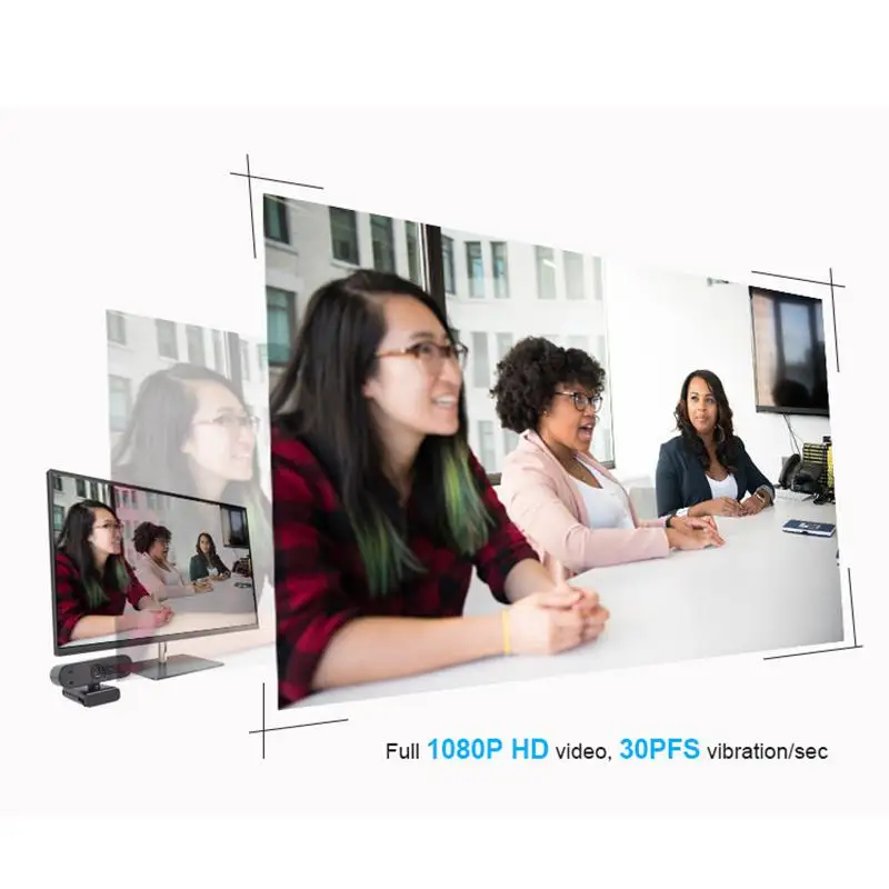 

EastVita HD 1080P Webcam Built-in Microphone Auto Focus Web Camera with Lid