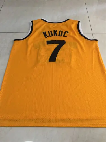 

TONI KUKOC #7 JUGOPLASTIKA YUGOSLAVIA CROATIA YELLOW AUTHORIZED NEW SEWN any Custom name, number and sizes