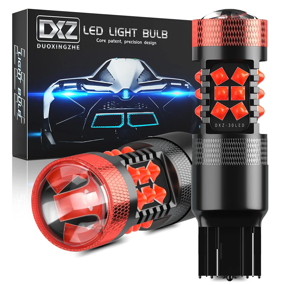 2 шт. автомобильные светодиодсветодиодный лампы Canbus T20 7440 W21/5W W21W 30 SMD лм 12