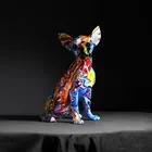 Простой креативный цвет, статуя для собаки, украшения для гостиной, дома, входа, винный шкаф, офисный декор, полимерные изделия