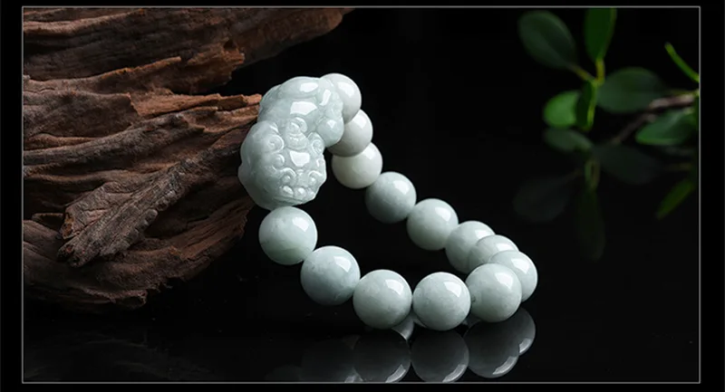 

13mm Round Beads Grade A Natural Burma Beaded Jade Bracelet ,Fine Jade Jewelry Bracelets For Woman Gifts Drop Shipping