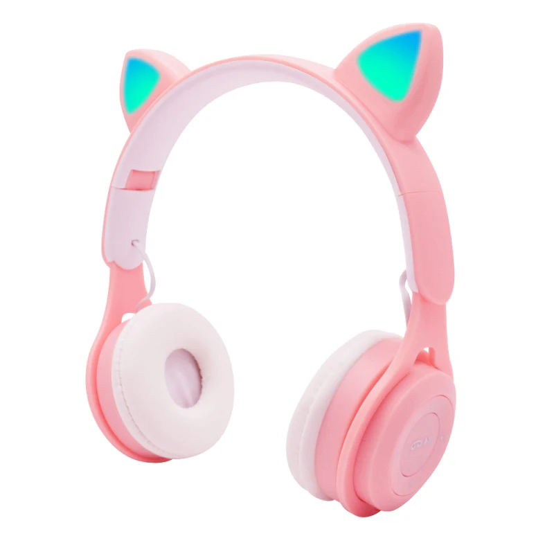 

Headphone Helmet Cute Cat Ear Bass Stereo Bluetooth Headset Wireless Earphones Kids Girl Earbuds With Mic Music M6 Kid