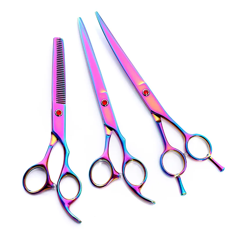 

8pcs Stainless Steel Pet Dogs Grooming Scissors Cat Hair Thinning Shear Sharp Edge Scissors For Dogs Animal Barber Cutting Tool