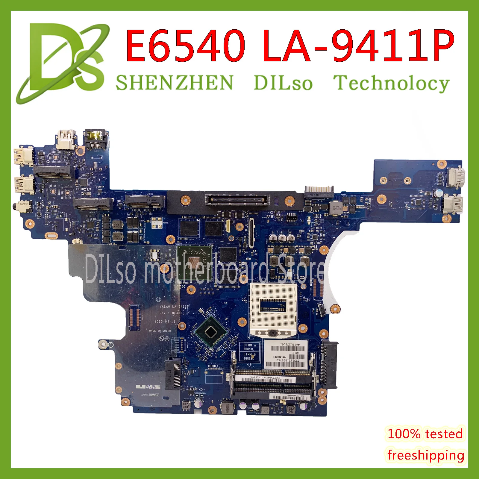 

KEFU VALA0 LA-9411P FOR Dell Latitude E6540 Laptop Motherboard HM87 PGA947 DDR3L HD 8790M 2GB 100% Tested original work