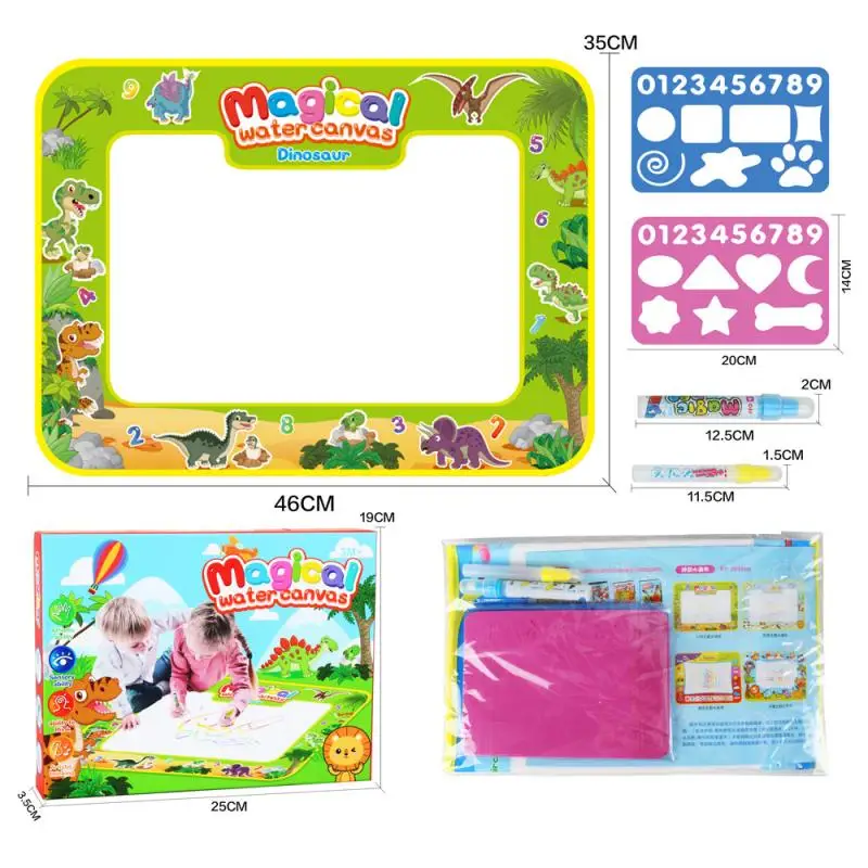 Children's Water Canvas Educational Toy Large Magic Baby Graffiti Pen Doodle Drawing Board Brain Game Kids Creative Reuse Gifts | Игрушки