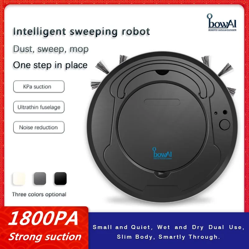 1800Pa Fully Automatic Intelligent Robot Vacuum Cleaner Multifunctional Three-in-One Automatic Charging Dry and Wet Sweeping Rob