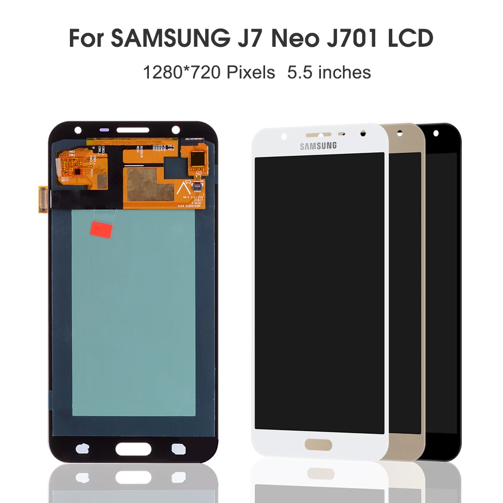 Original AMOLED 5.5'' LCD For Samsung Galaxy J7 Neo Display J701 J701F J701M J701MT Touch Screen Assembly Replacement | Мобильные