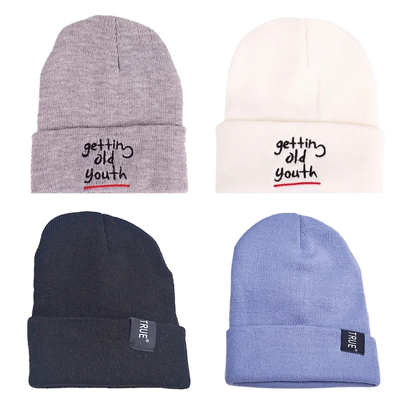 Для женщин однотонные вязаные теплые мягкие Мода Шапки Простой корейский стиль s