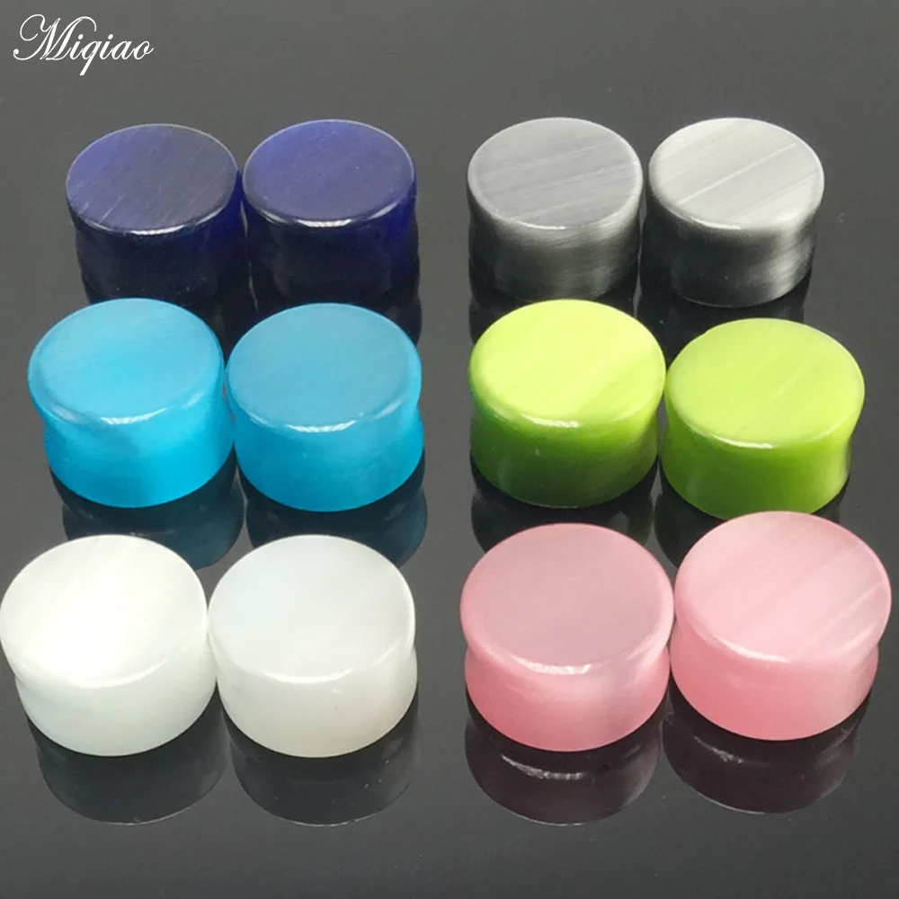 Каменные заглушки для ушей Miqiao 1 шт. калибровочные серьги заглушка туннельный