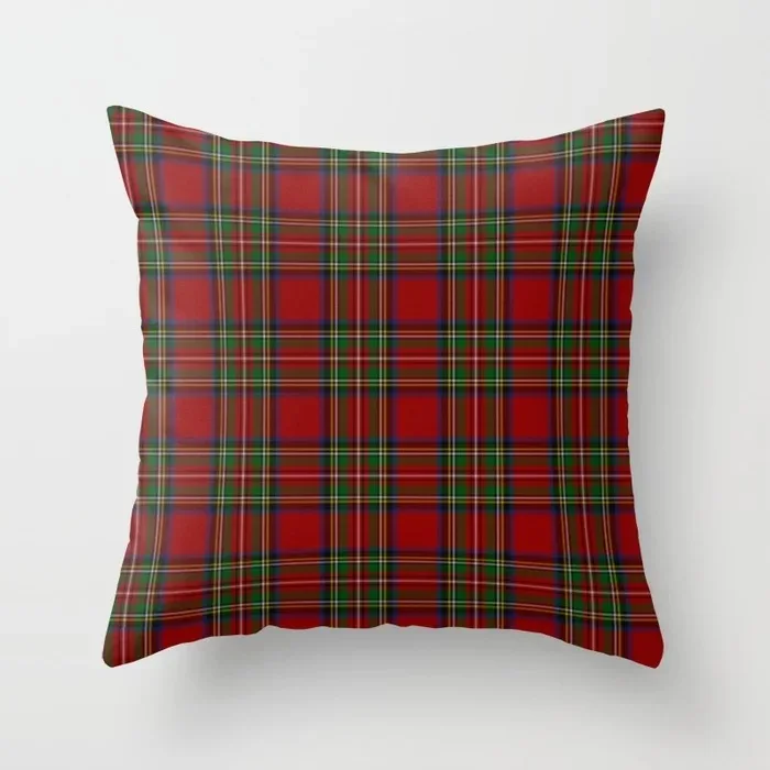 Retro Plaid 08 Двусторонняя печать полиэстер Декоративная Подушка Чехол Белый Черный проверенный Красный Синий Подушка в клетку для стула чехол для дивана автомобиля дома - Цвет: Retro Plaid 08