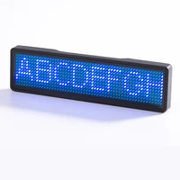 rechargeable led name badge 1155 dots advertising editable scrolling text mini led display with different color case and led