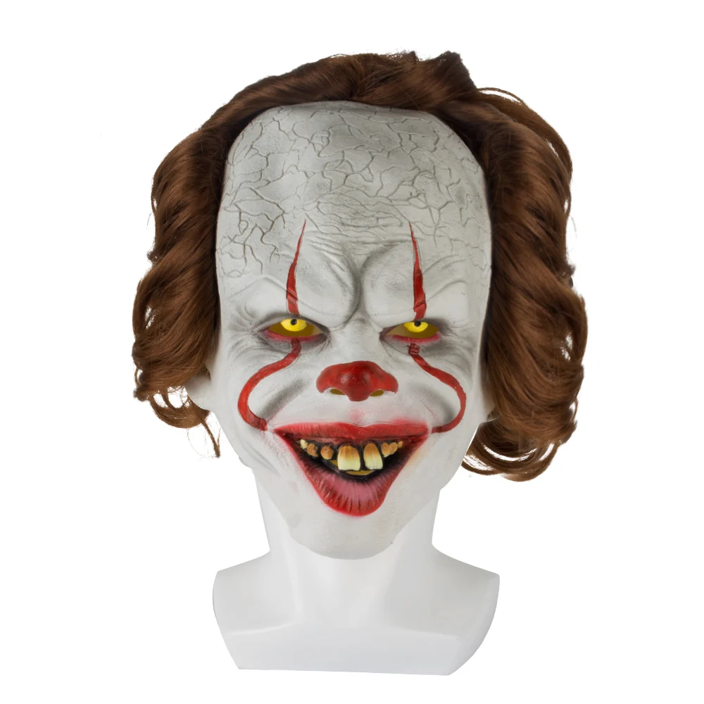Маски на Хэллоуин Стивен Кинг это маска Pennywise ужас клоун Джокер маска Хэллоуин косплей костюм реквизит вечерние принадлежности