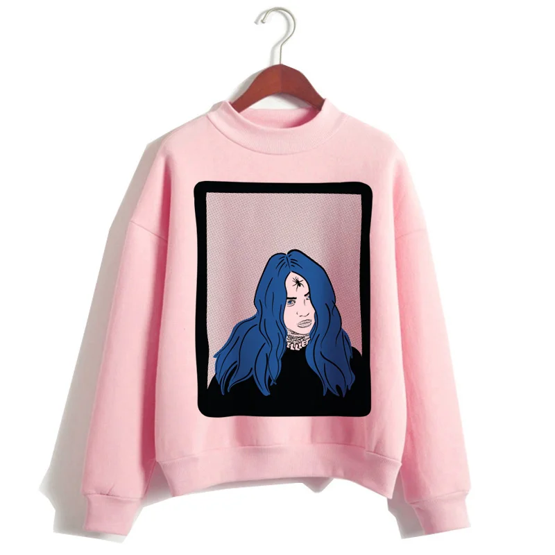 Billie Eilish, худи, женская одежда, толстовка, Корейская, 90 s, с капюшоном, Harajuku, с принтом, толстовки, уличная, топ, повседневная, ulzzang, капюшон - Цвет: 310