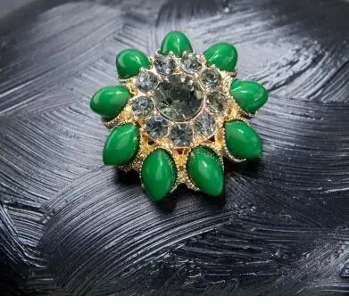 Resin Flower Rhinestone Wedding Decoration Buttons For Clothing Metal Buttons DIY Coat Sweater Buttons For Clothing Accessories - Цвет: H