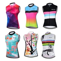 moxilyn womens cycling vests jerseys breathable mesh uv protection biking sleeveless clothing ladies bicycle tights