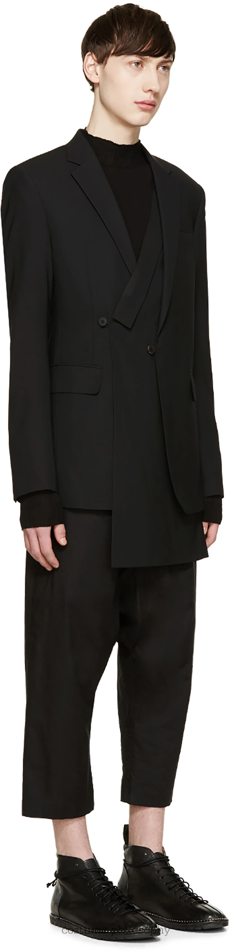 XS 5XL Новый 2020 мужская одежда мода GD стилист Подиум Тонкий двубортный костюм с