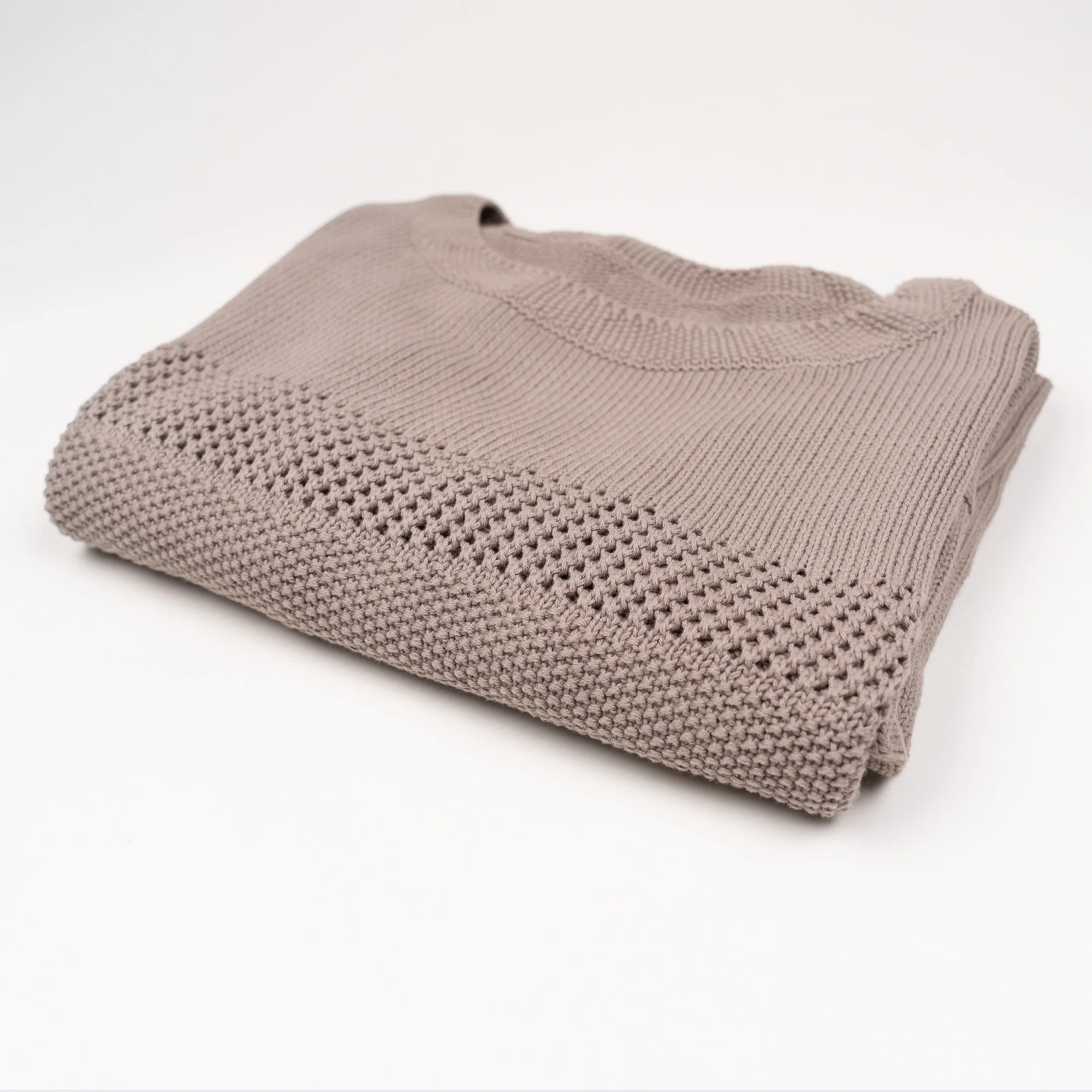 Slouchy Oversize Slash Neck 100% Cotton Crop Sweater Women Crochet Eyelet Pullover Jumper | Женская одежда