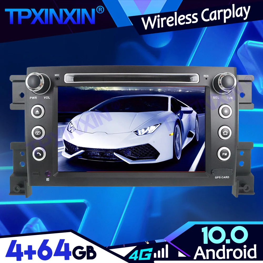 PX6 IPS Carplay Android 10 4 + 64 ГБ для Suzuki Grand Vitara 2005-2012 ленточная запись мультимедийный плеер