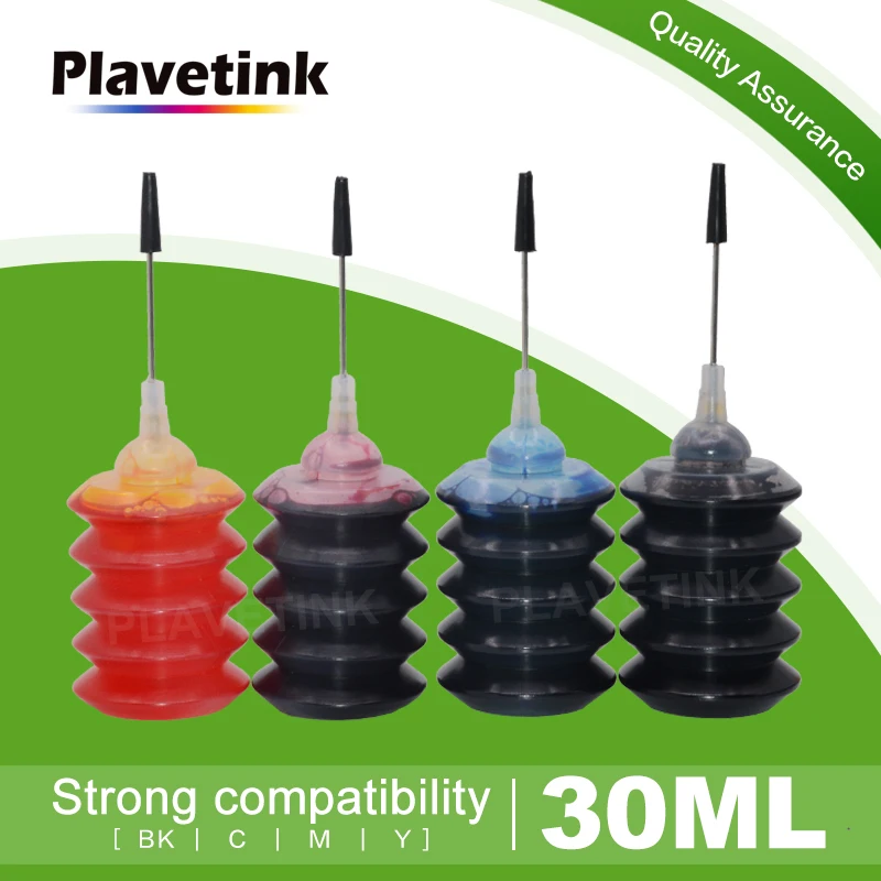 Plavetink 30 мл 4 цвета чернилами для принтера Refil Чернила комплекты HP 655 364 564 711 670 178 920 932