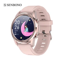senbono 2021 women thermometer smart watch waterproof clock smartwatch fitnees tracker sport watch with body temperature clock