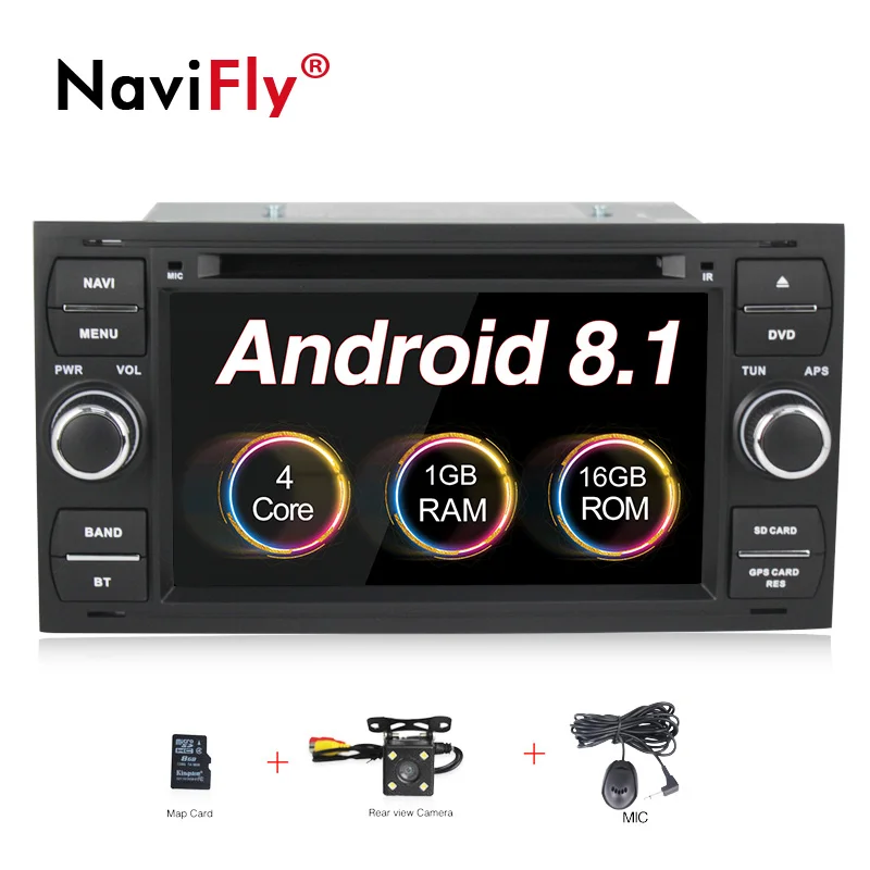 Android 9,0 Автомобильный мультимедийный DVD плеер для Ford Focus Kuga транзит с WI-FI BT gps навигации радио TDA7851 3g - Цвет: with camera