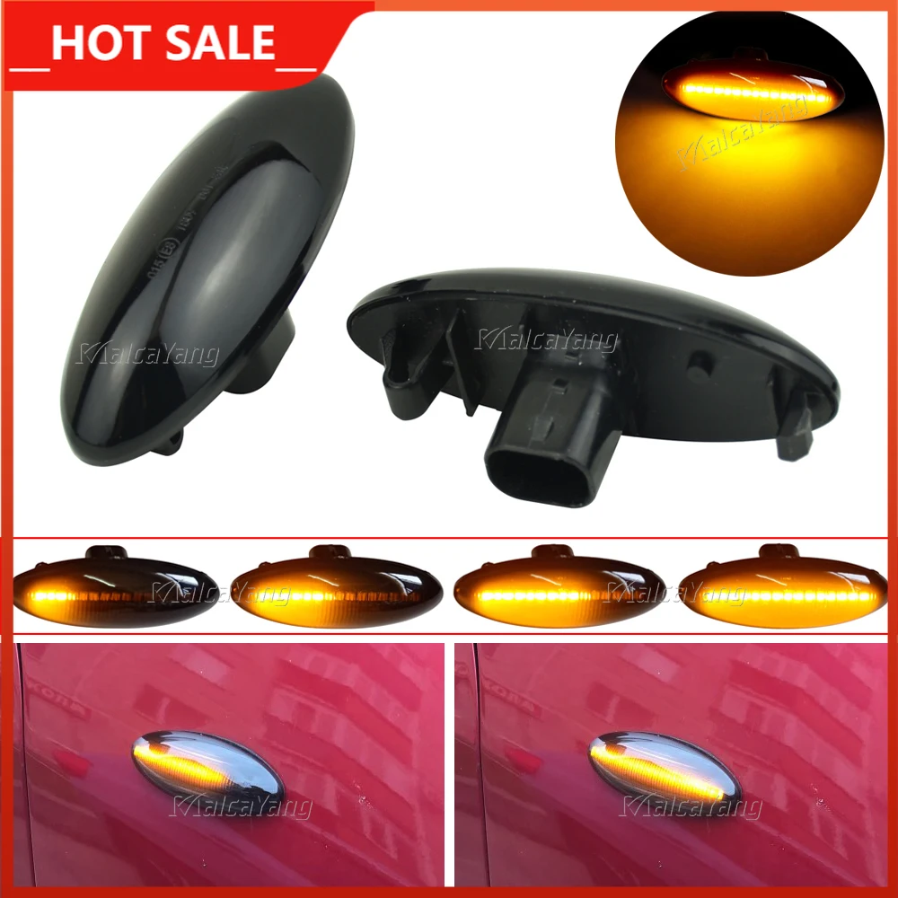 

Side Marker Turn Signal Lights For Toyota Yaris Mk2 P9 RAV4 Mk3 ACA3/ALA3 Auris Mk1 E15 COROLLA LED Dynamic Sequential Blinker