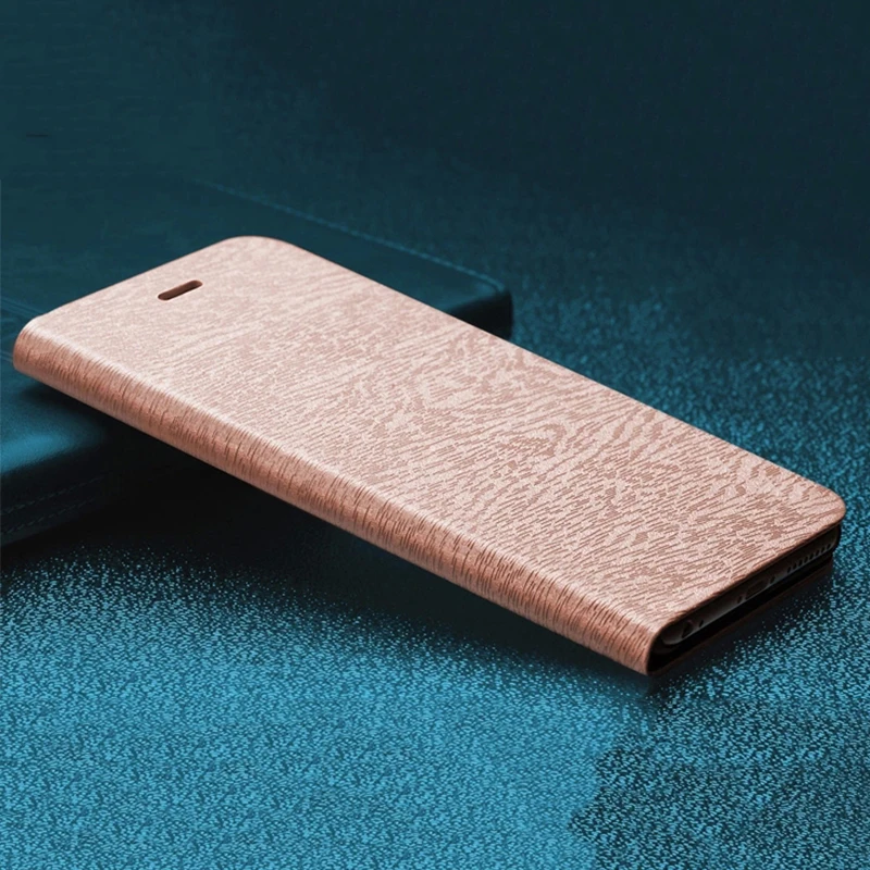 wood grain pu leather case for oppo realme narzo 50a flip case business phone bag case soft silicone back cover free global shipping