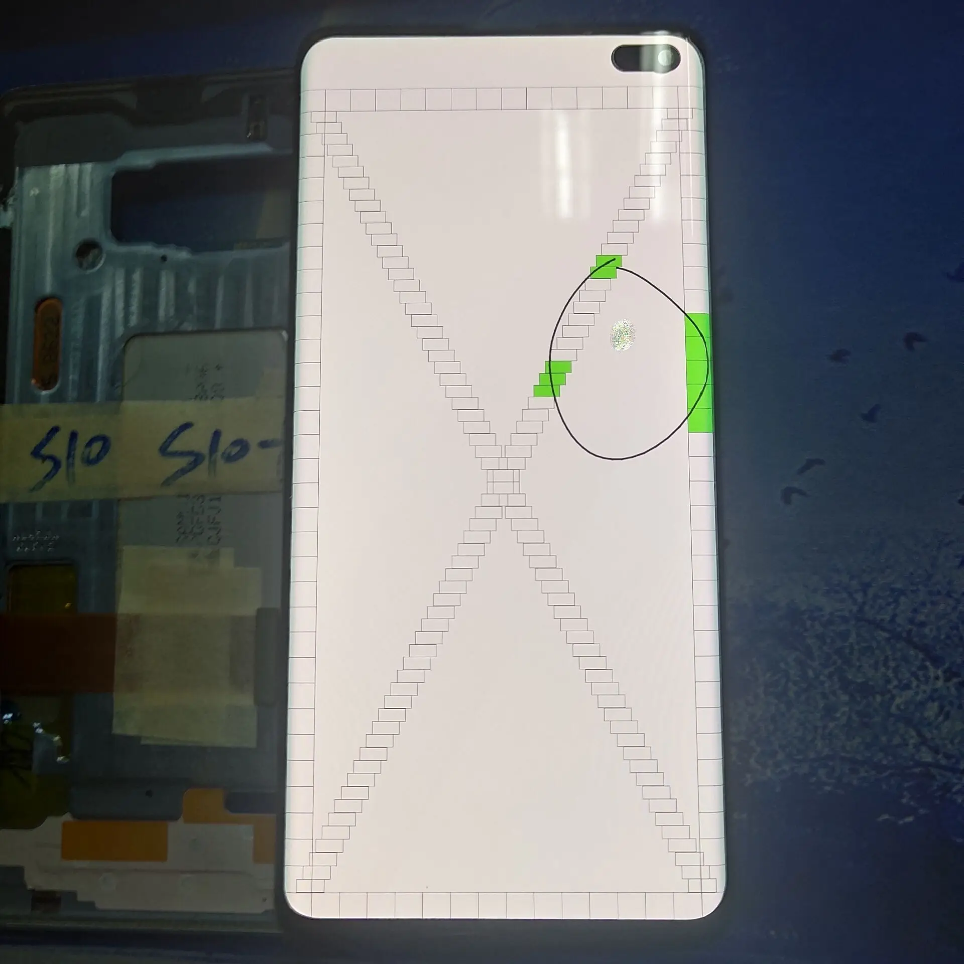 

Defect Line point LCD For Samsung S10+ SM-G975F/DS G975U LCD Display Touch Screen Digitizer lines in the middle No Frame