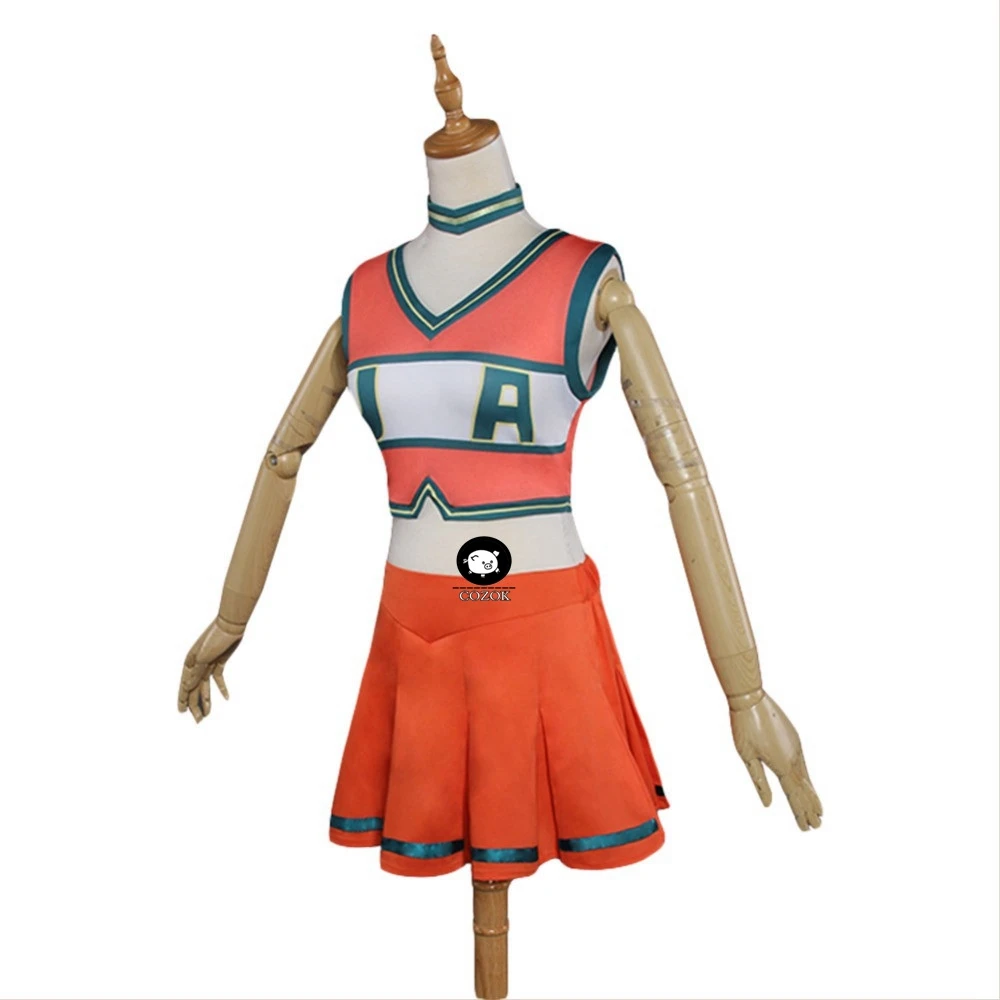 

My Hero Academia Boku No Hero Academia Cosplay Asui Tsuyu OCHAKO URARAKA Cheerleader Uniform Anime Costume Women