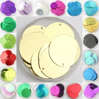 sequins 30mm 40mm 50mm sequins for craft large round sequins paillette lentejuelas with1 side hole diy manual sewing accessories