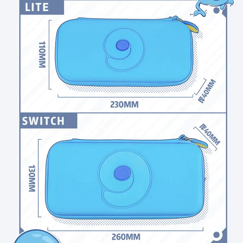 Портативный чехол Nintendo Switch синяя милая сумка для хранения ПУ водонепроницаемый