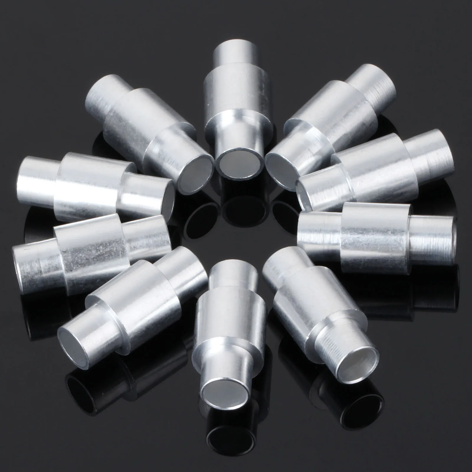 10 шт покрытые серебром Алюминий скейт колесо с резиновым покрытием распорные