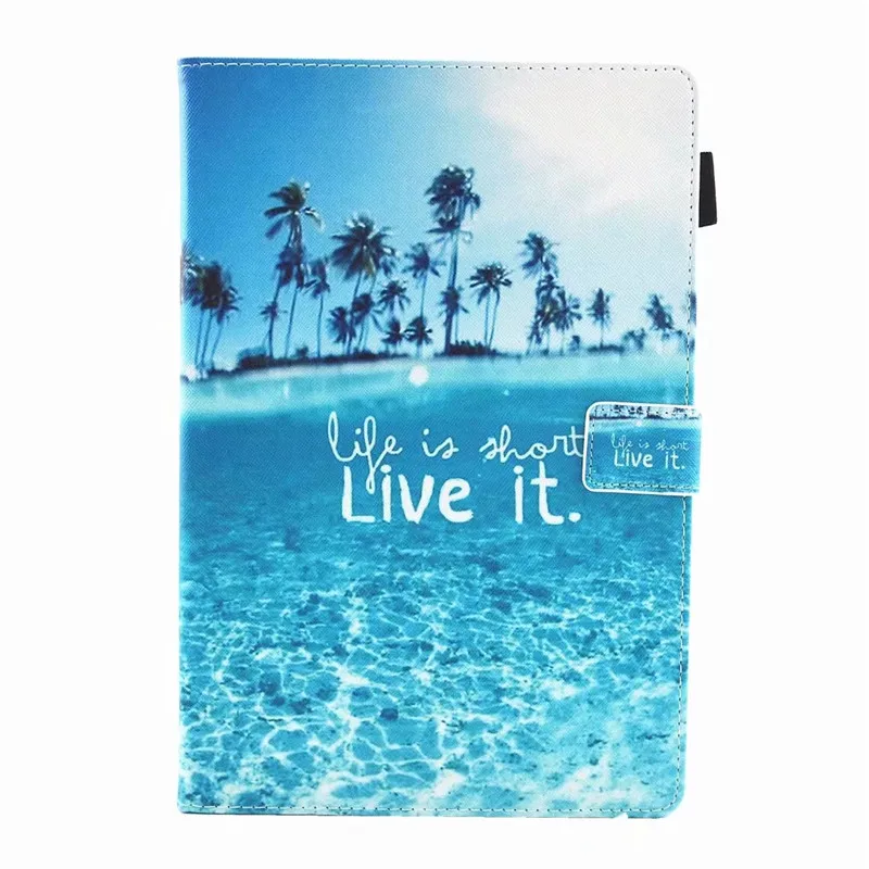 Beach Милый кожаный чехол с единорогом для samsung Tab A 10,1 чехол SM-T510 SM-T515 чехол для планшета чехол для samsung Galaxy Tab A 10,1 - Цвет: Beach